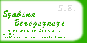 szabina beregszaszi business card